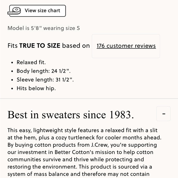 J.Crew Navy & White Striped Mock Neck Sweater | Size Small | New without tag - Picture 11 of 11